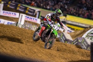 Here, the rider uses an advanced technique to deal with braking in exceptionally rough conditions, slowing before the biggest braking bumps.