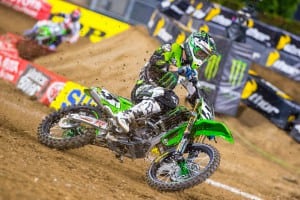 Once the worst of the bumps are behind him, he brakes again, but in the meantime, he has gotten through the bad bumps without abusing his hands or allowing impacts to unsettled the bike.
